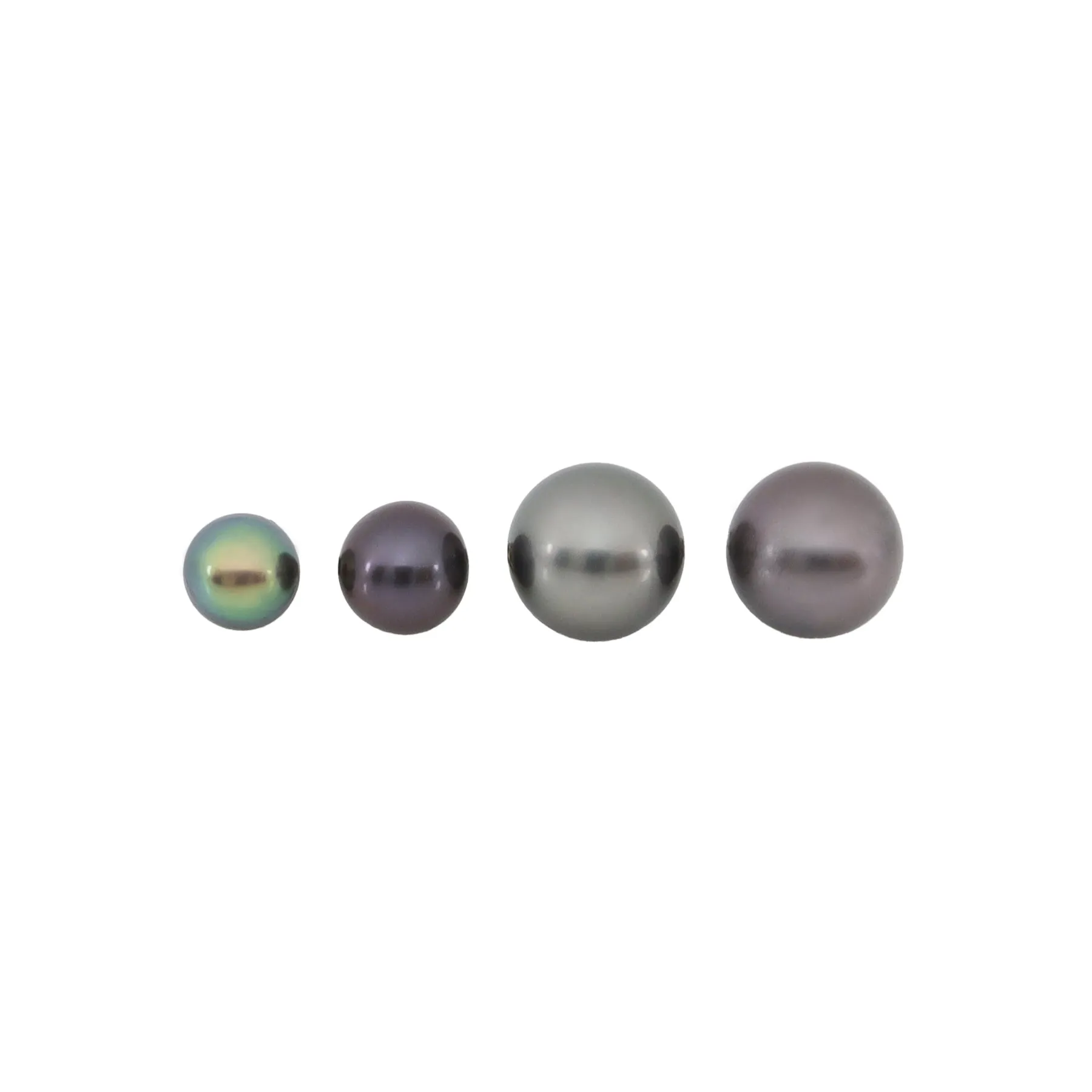 18K White Gold Tahitian Pearl Studs Earrings - 20384821