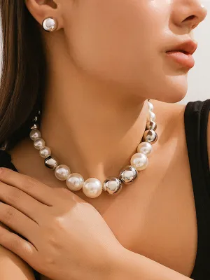Beaded Contrast Color Dainty Necklace  Accessories   Earrings Accessories