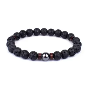 Bracelet with lava stone