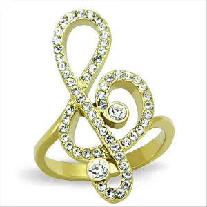 CJG2639 Stainless Steel Top Grade Crystal Ring