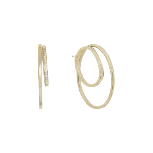 Cleopatra double hoop earrings
