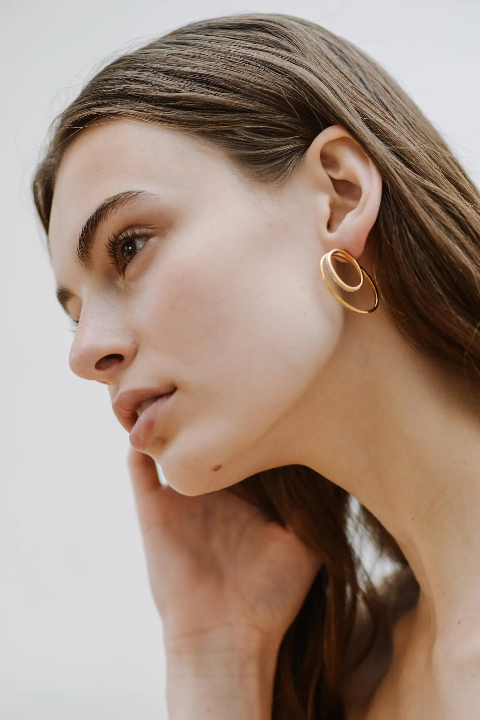 Cleopatra double hoop earrings