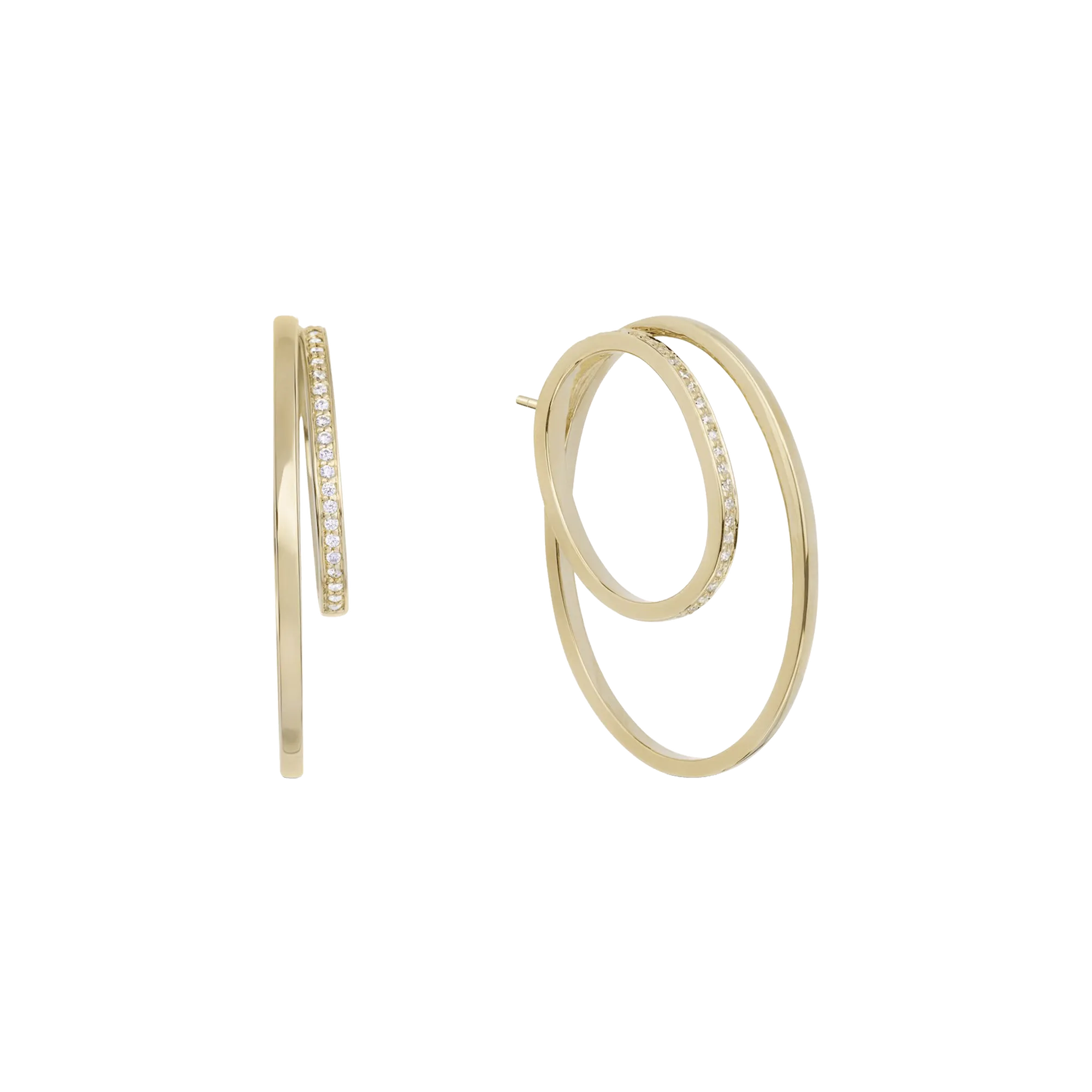 Cleopatra double hoop earrings