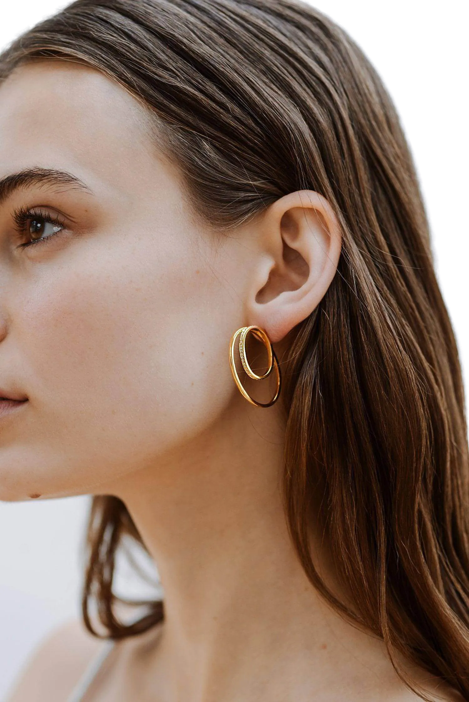 Cleopatra double hoop earrings