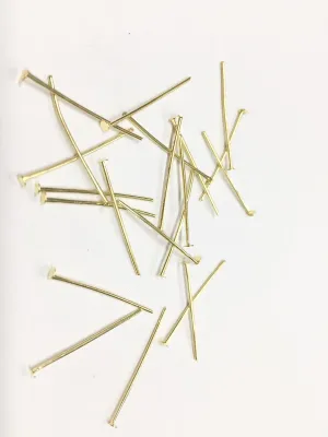 Golden Jewellery Making Metal Head Pin- 27 mm (Wholesale)