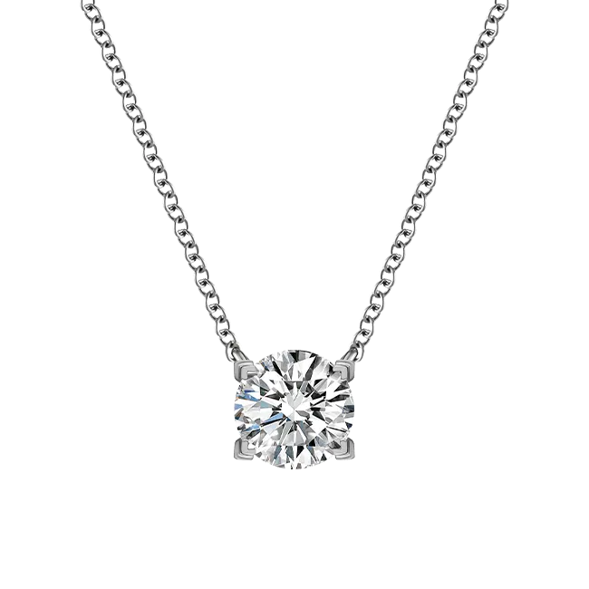 Luna solitaire necklace 0.5ct