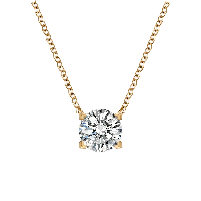 Luna solitaire necklace 0.5ct