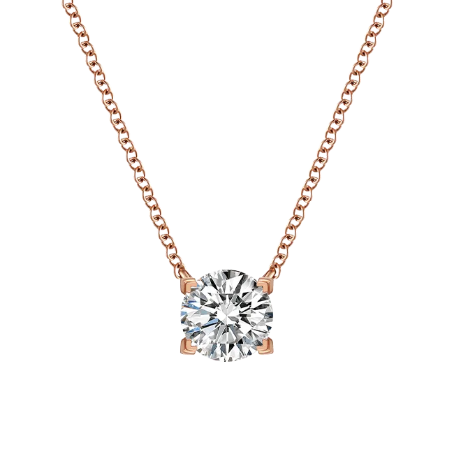 Luna solitaire necklace 0.5ct