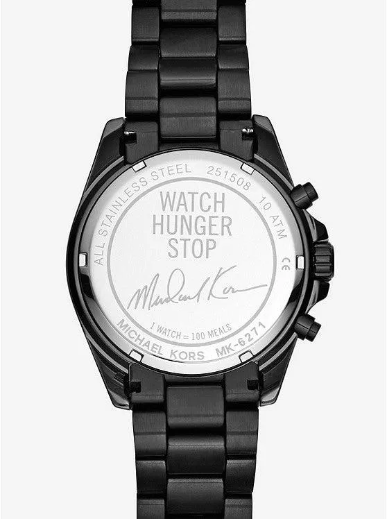 MICHAEL KORS Unisex Hunger Stop MK6271 Bradshaw Black-Tone Watch