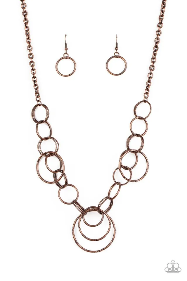 Paparazzi Necklace ~ Ringing Relic - Copper