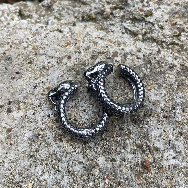 Punk Snake Stainless Steel Animal Ear Cuffs