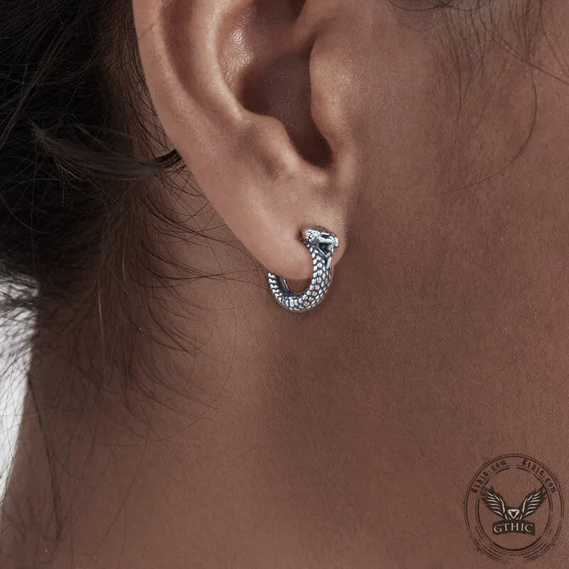 Punk Snake Stainless Steel Animal Ear Cuffs