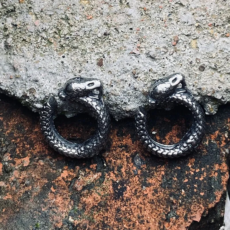 Punk Snake Stainless Steel Animal Ear Cuffs