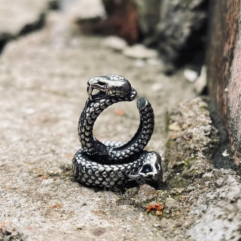 Punk Snake Stainless Steel Animal Ear Cuffs