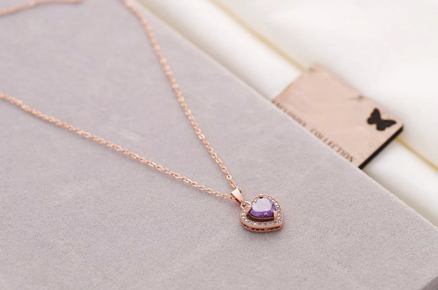 Purple Jewelry Necklace | 18k gold plated jewelry