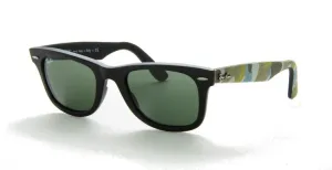Ray Ban Camouflage Wayfarer RB 2140 6065 Matte Black Sunglasses