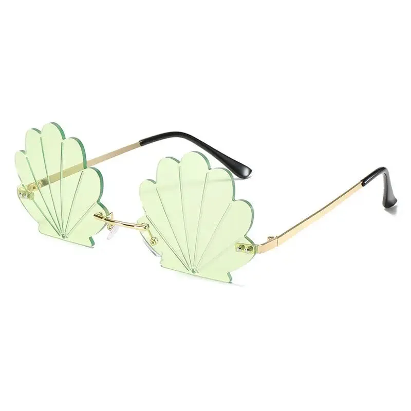 Rimless Sea Shell Shaped Sunglasses