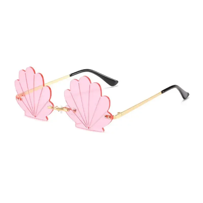 Rimless Sea Shell Shaped Sunglasses