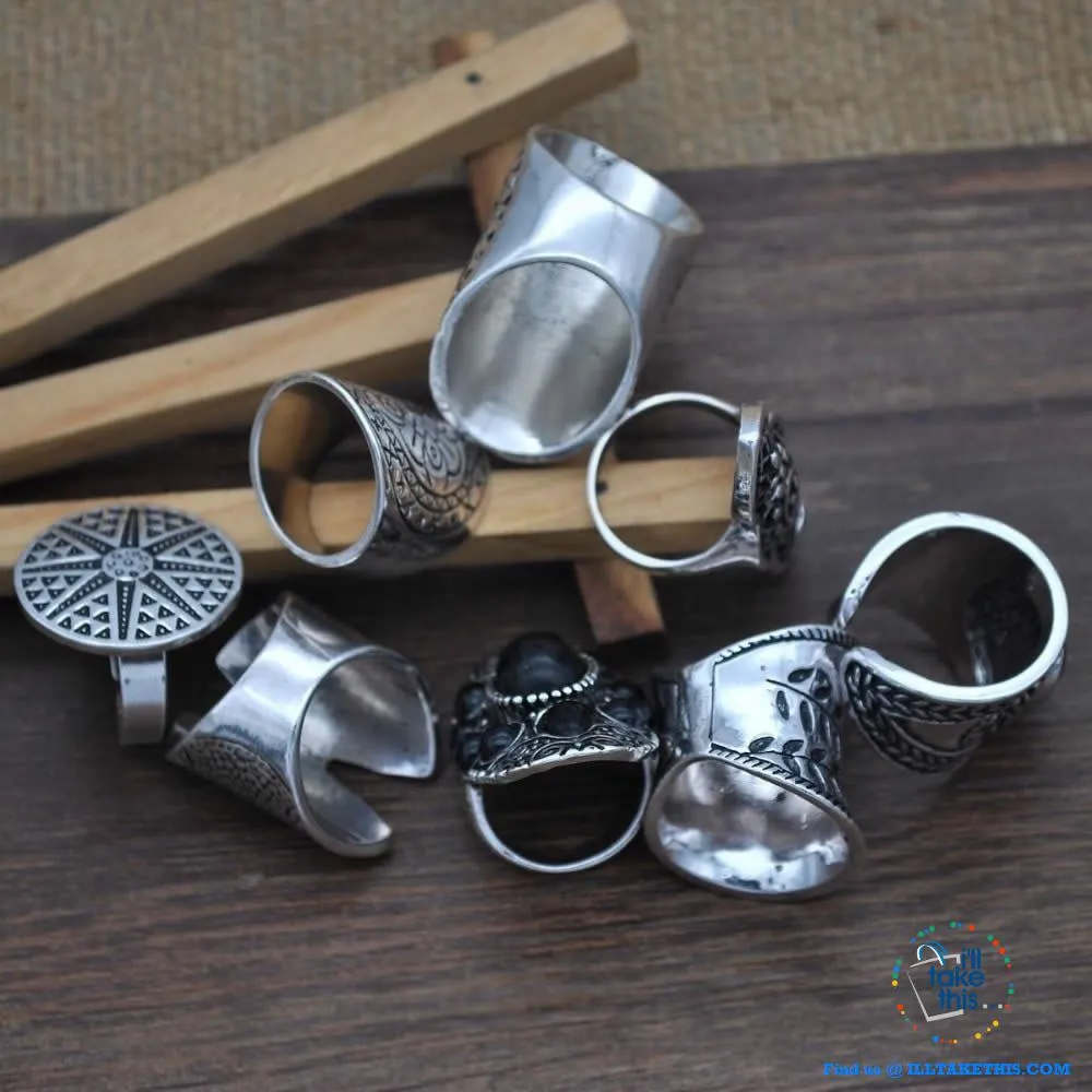 Set of 8 Bohemian Vintage Boho Jewelry Rings