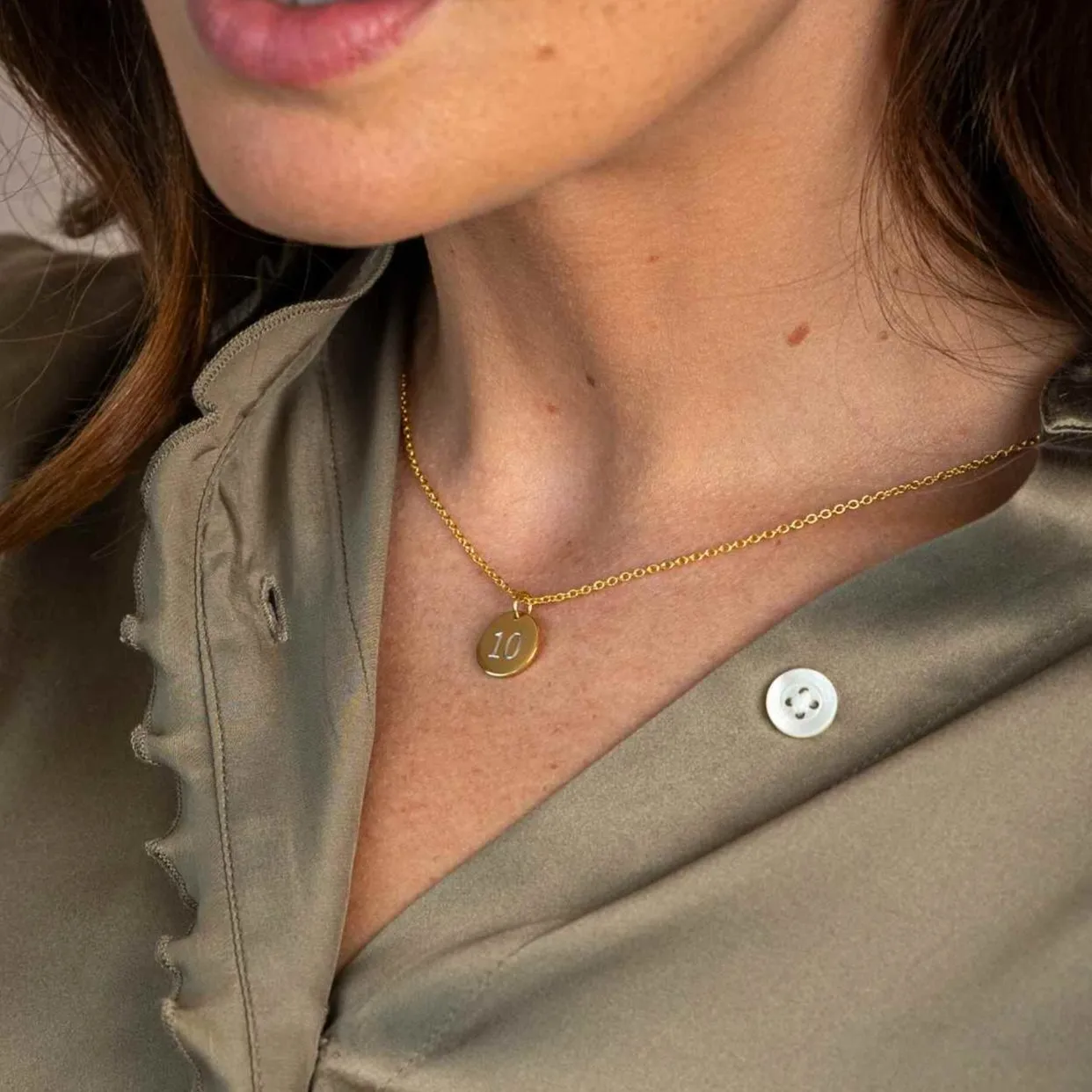 Westwick Yellow Gold Vermeil Disc Pendant Necklace